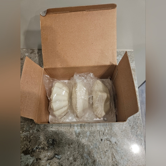 NIB Partylite Tea Votive Sea Drifters Bisque Candle Holders Set of 3 - Picture 12 of 14